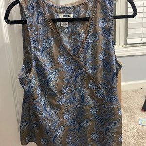 Womens xl paisley pattern sleeveless top